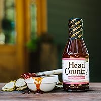 Vista 2 de Head Country Bar-B-Q - Salsa de chipotle de frambuesa, sin soja, sin gluten, sin conservantes añadidos, salsa BBQ de campeonato dulce y ahumada