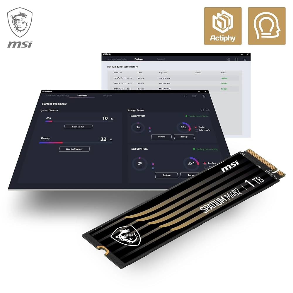 内蔵型SSD MSI SPATIUM M482 2GB MSI SPATIUM M482 PCIe 4.0
