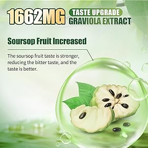 Soursop Bitters Liquid with Black Seed, Turmeric & Moringa-Pure 15 in 1 Herb Soursop Tea for Immune System, Digestive & Gut Health, Antioxidant,Skin Health Support 8 fl oz