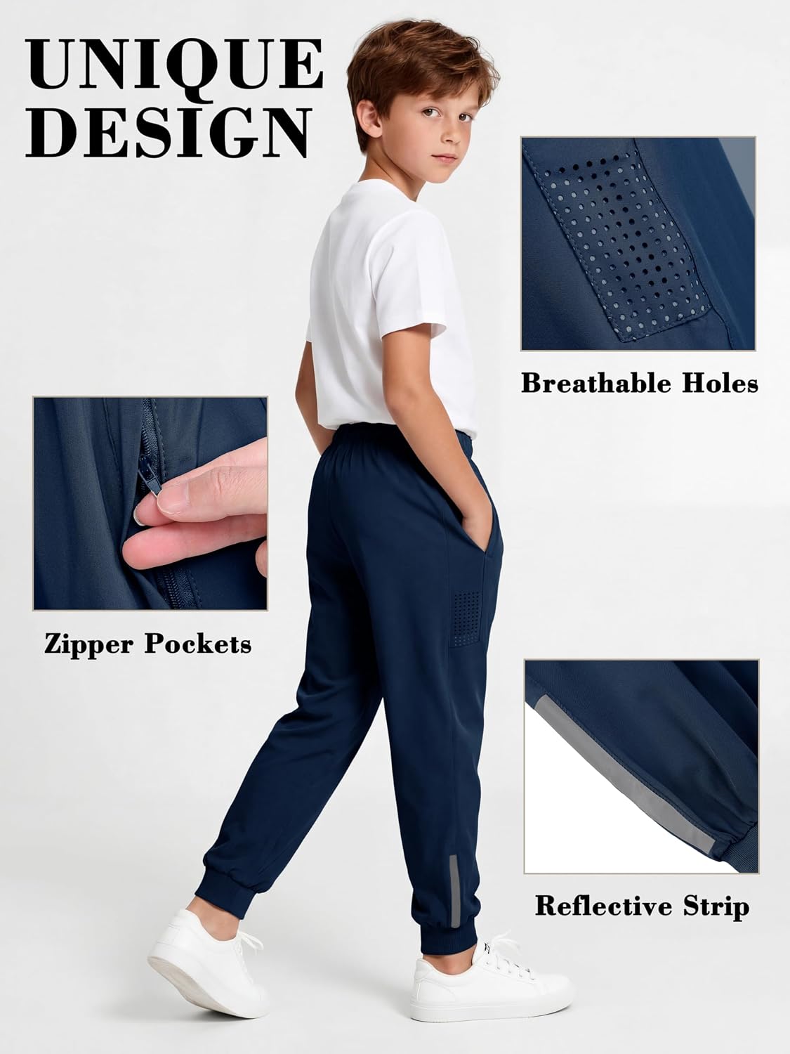 Cooraby Boys Jogger Pants Hiking Athletic Pants for Youth Kids