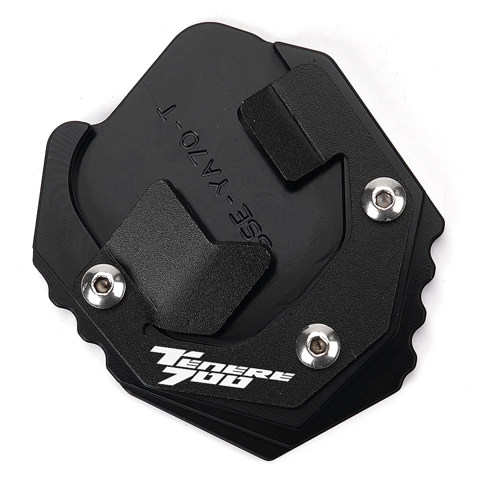 Motorradständer Seitenständer Verlängerung Stützpolster für YAMAHA TENERE 700 Rally Tenere700 T7 XTZ 700 X700TZ 2019-2022 2023 2024 2025 TÉNÉRÉ 700 World Raid Zubehör (Schwarz)