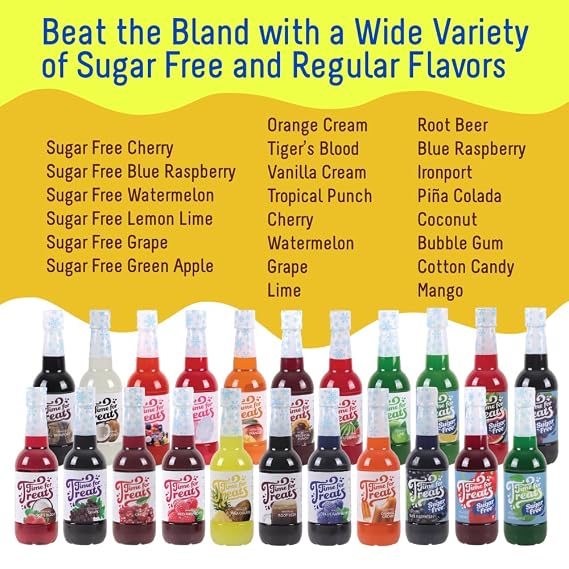 Time For Treats Flavored Syrup 16.9 Fluid Ounce Bottle for Snow Cones, Homemade Sodas, Cocktails, Coffee, Baking and More (Tiger's Blood)