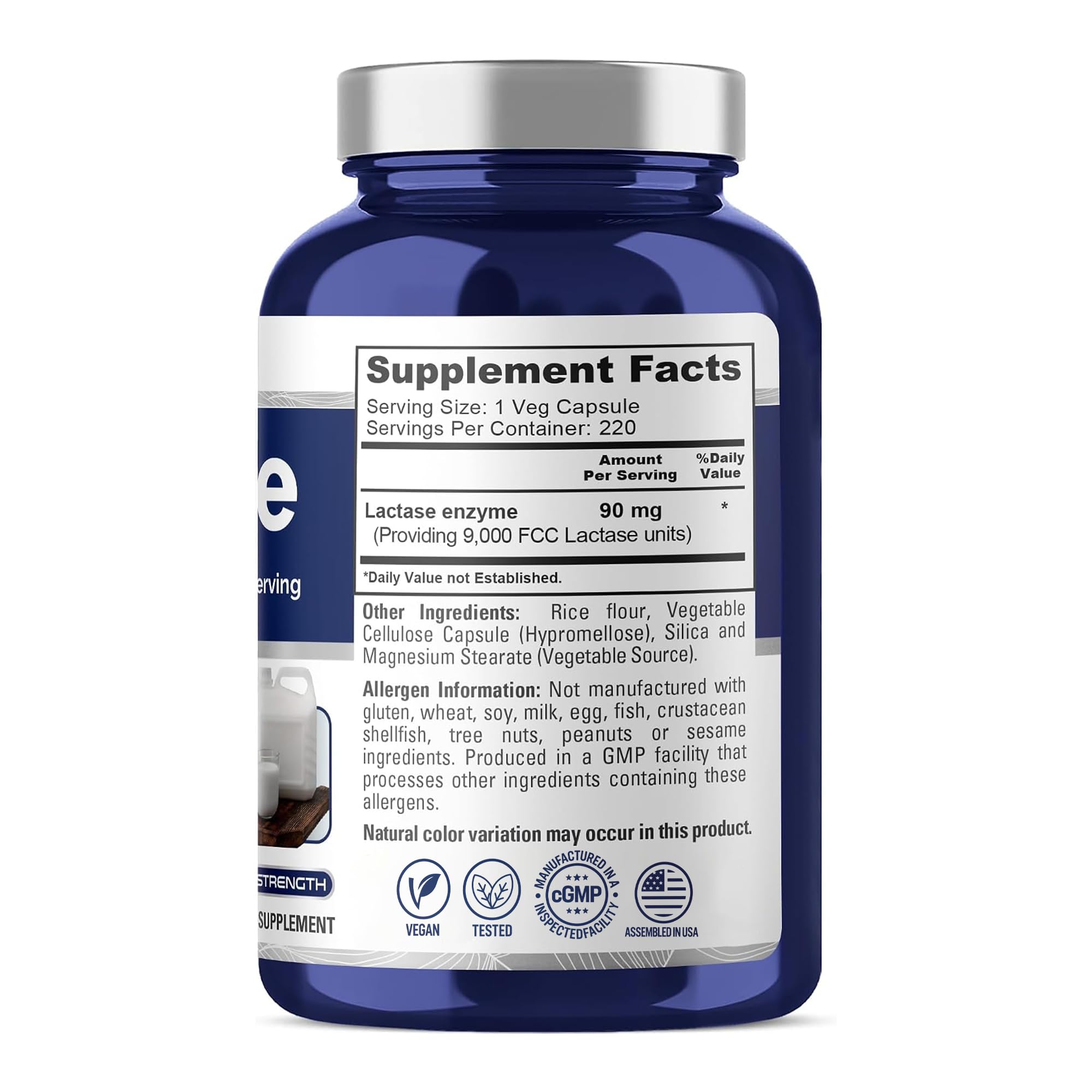 Lactase Enzyme, Vegan, 9000 FCC, 220 Veg Capsules - 220 Servings — Amazon image 2