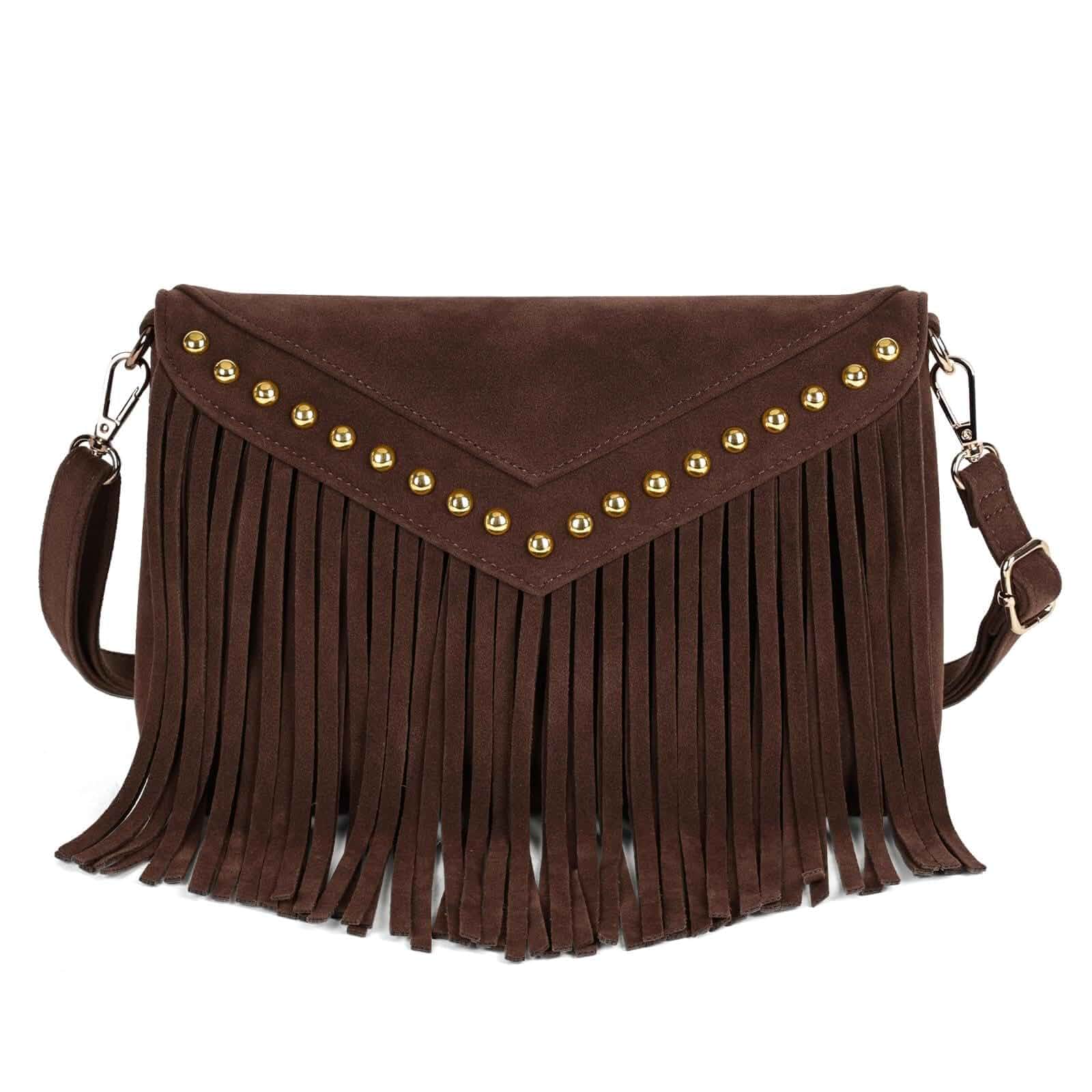 Women's Purses Small Fringe Western Crossbody Shoulder Suede Handbag