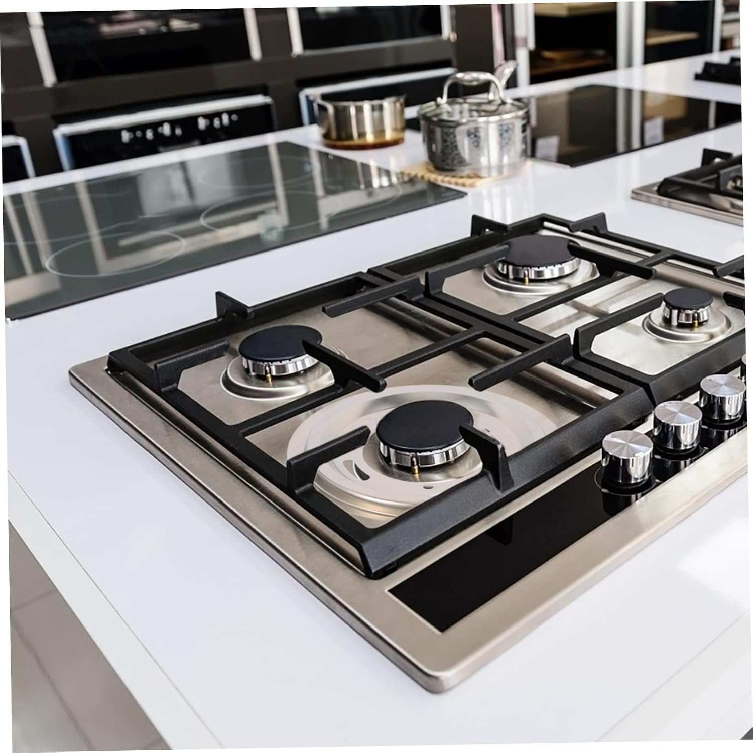 3pcs Drip Pan for Gas Stove Stainless Steel Trays Burner Pans for Kitchen