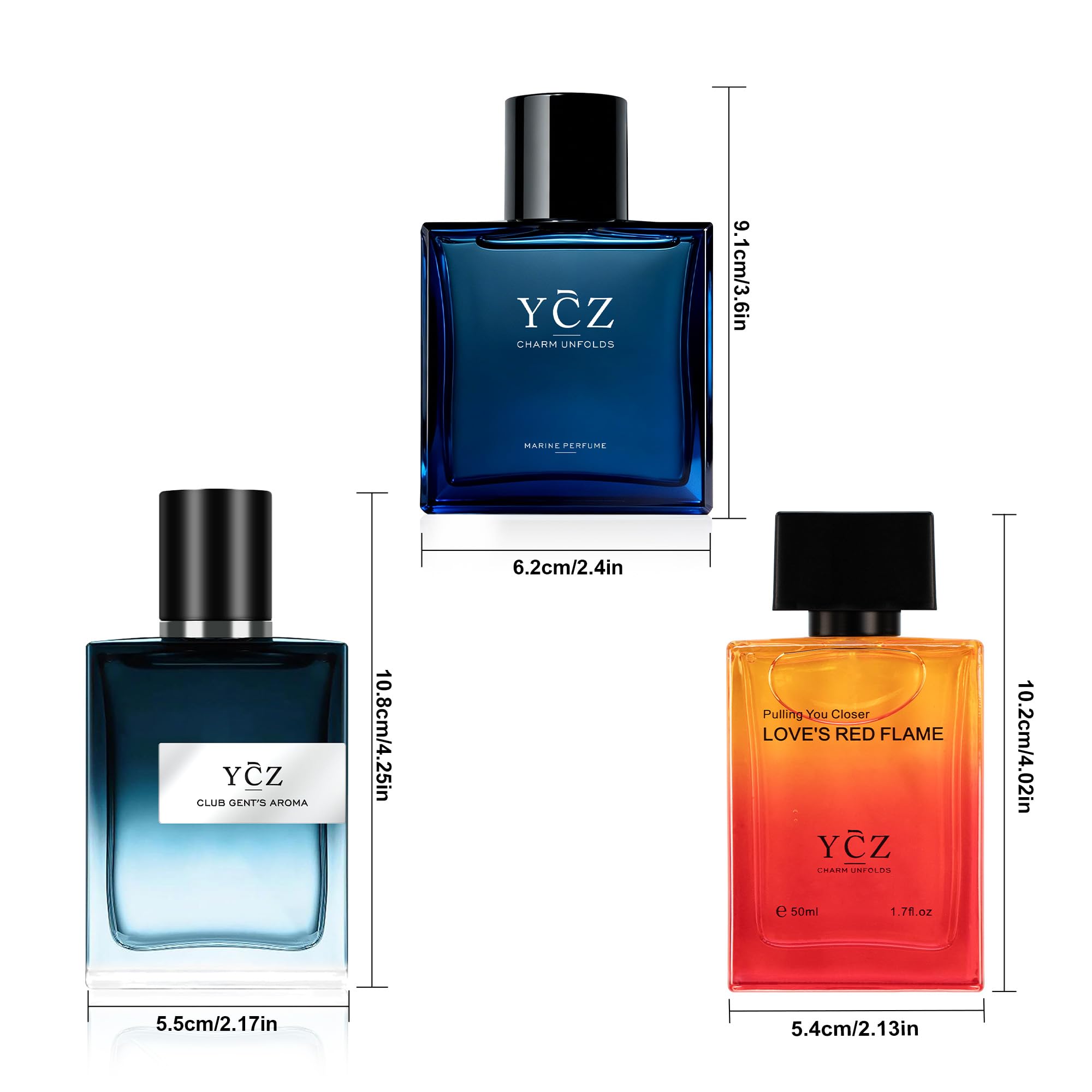 Ycz Men's Fragrance Gift Set - 3 Perfumes -9