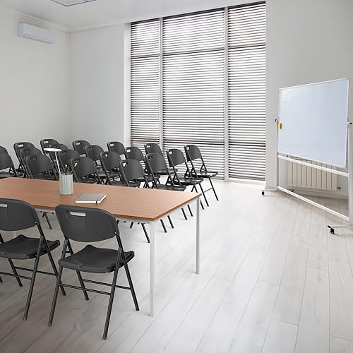 Miniatura 7 de VINGLI Sillas plegables, silla plegable resistente, asiento portátil de plástico HDPE con marco de acero para interiores y exteriores, comedor,