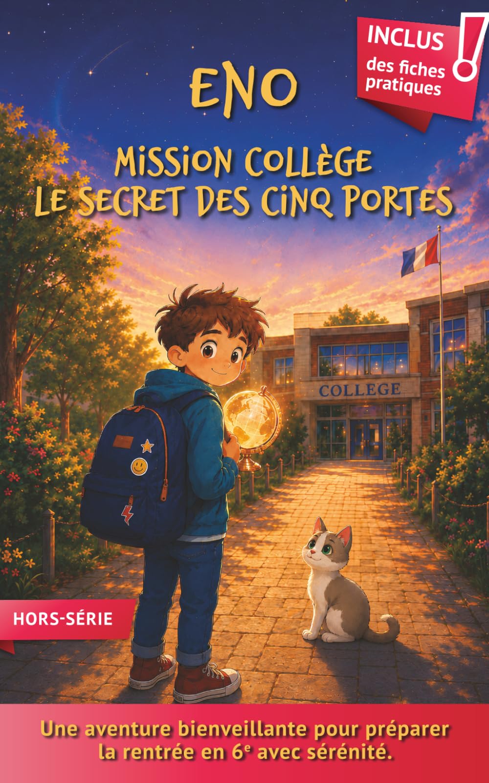 ENO - Mission Collège : Le Secret des Cinq Portes: Un livre illustré pour aider les enfants de CM2 à préparer la rentrée en 6e avec confiance, autonomie et sérénité (Les Aventures d'ENO)