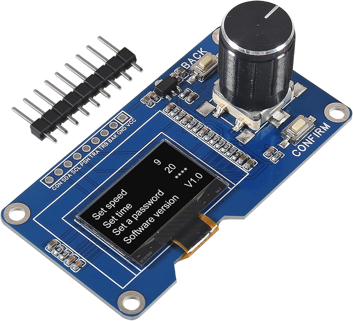 AITRIP 1PCS 0.96 Inch OLED Display Module with Buttons EC11 Rotary Encoder IIC Interface LCD Screen Compatible with Arduino