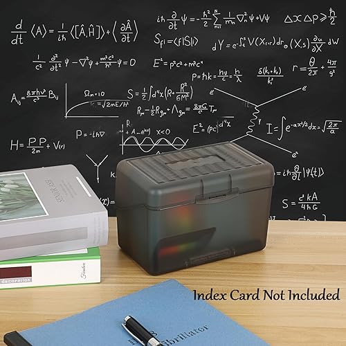 Miniatura 7 de BTSKY 1 Pack 4 x 6 inch Index Card Box-Index Card Holder Notecard Box Recipe Card Box Plastic Storage Organizer for Filling Index Cards,Note cards