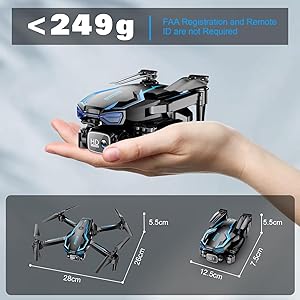 2K HD FPV Drone with Camera for Adults - Altitude Hold, One-Key Takeoff/Landing, 3 Speed Modes, Headless Mode, 2 Batteries, Foldable & Portable, Best Gifts for Beginners, Teen Boys & Girls