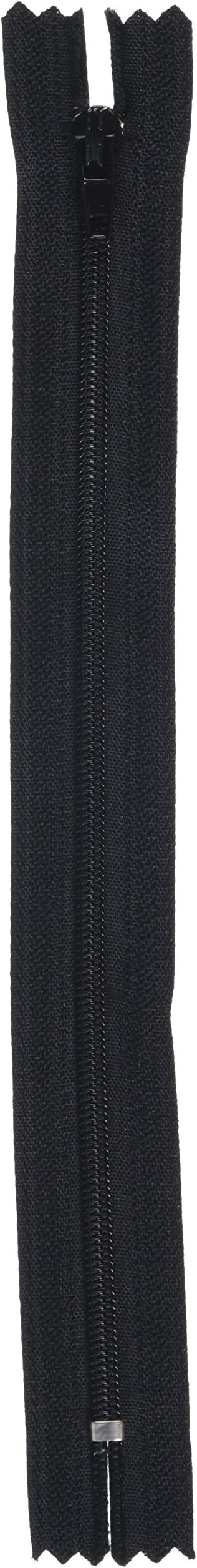 LEDUC Zip-5pc Nylon zips-Size 20cm, Black, 12x12x2 cm