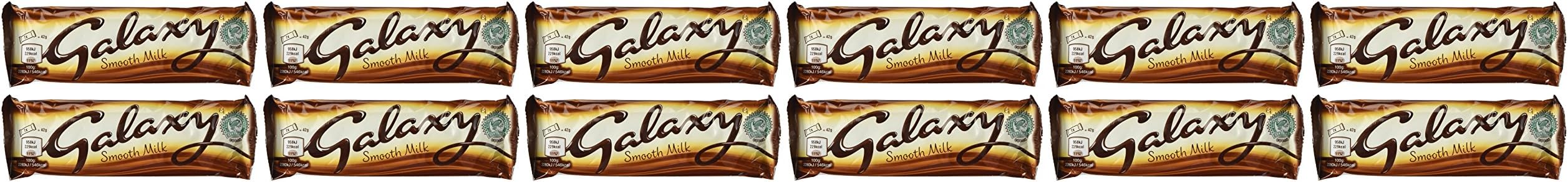 Galaxy Smooth Milk Chocolate 42g (12 Bars)