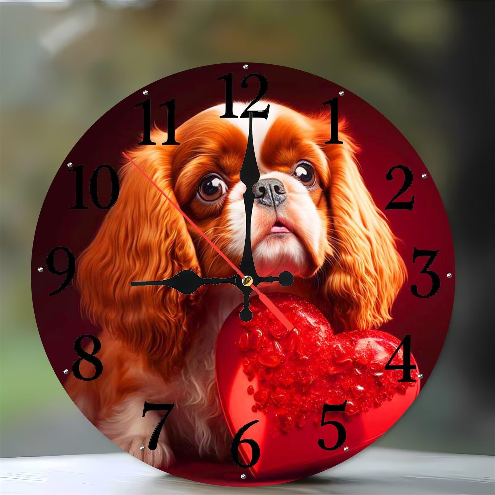 Horloge murale moderne bois silencieuse de 35 cm pour décoration de chambre et salon