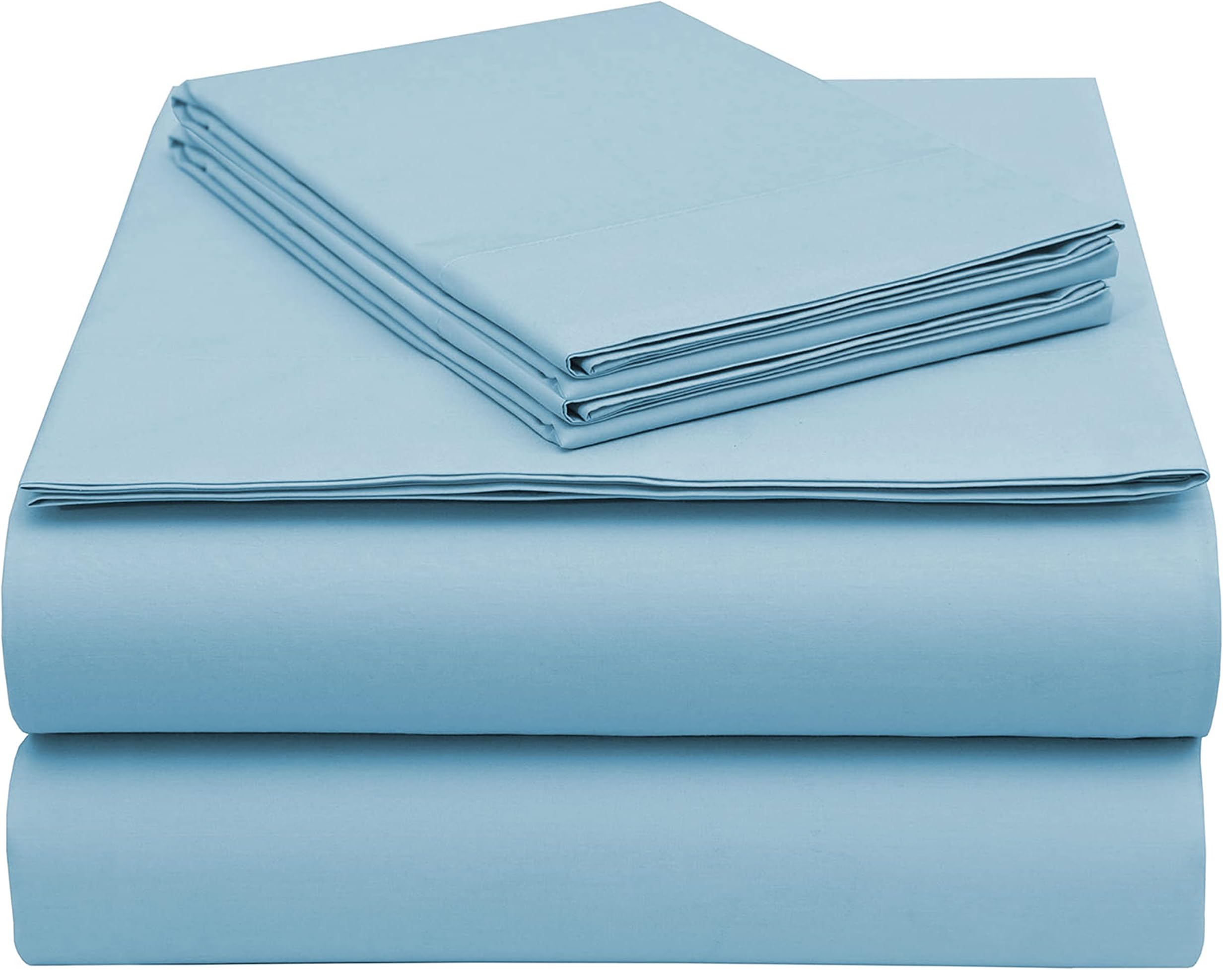 EnvioHome GOTS Certified Organic Cotton Sheet Set - 4 Piece - Blue, King