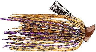 3/8 Oz Flat Top Finesse Jig with Premium Skirting & Rubber Skirt Collar | Durable Versatile Fishing Bait