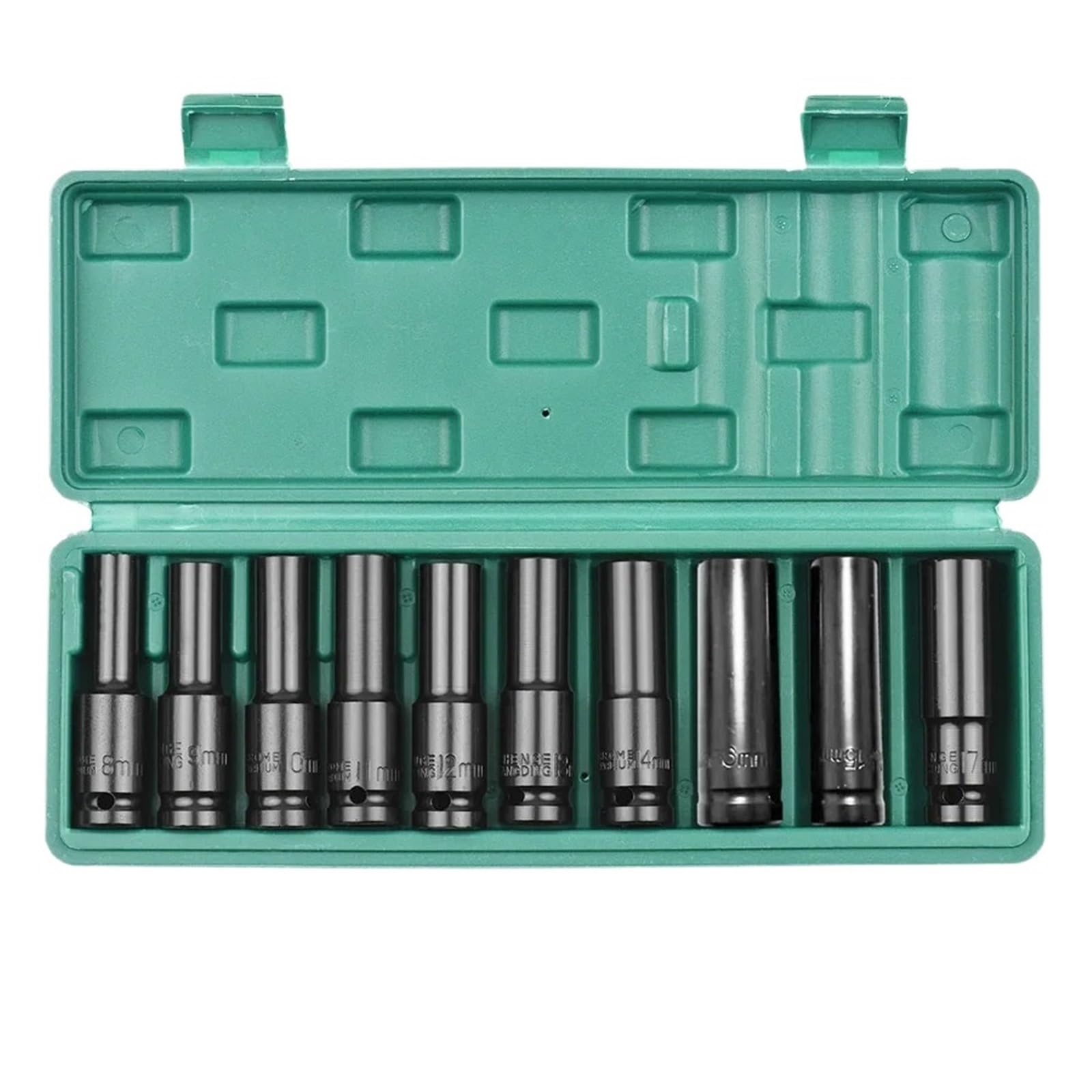6-punktowych nasadek udarowych z napędem 1/2 cala, 10–20 szt./, rozmiary metryczne 8–32 mm Zestaw przedłużek(10pcs-8-17mm)