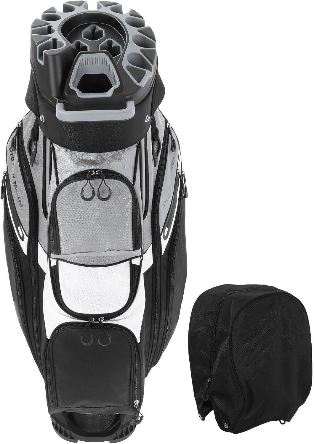 Golf Cart Bag with 14 Way Organizer Divider Top, Premium Cart Bag with Handles and Rain Cover Golf Gifts for Men