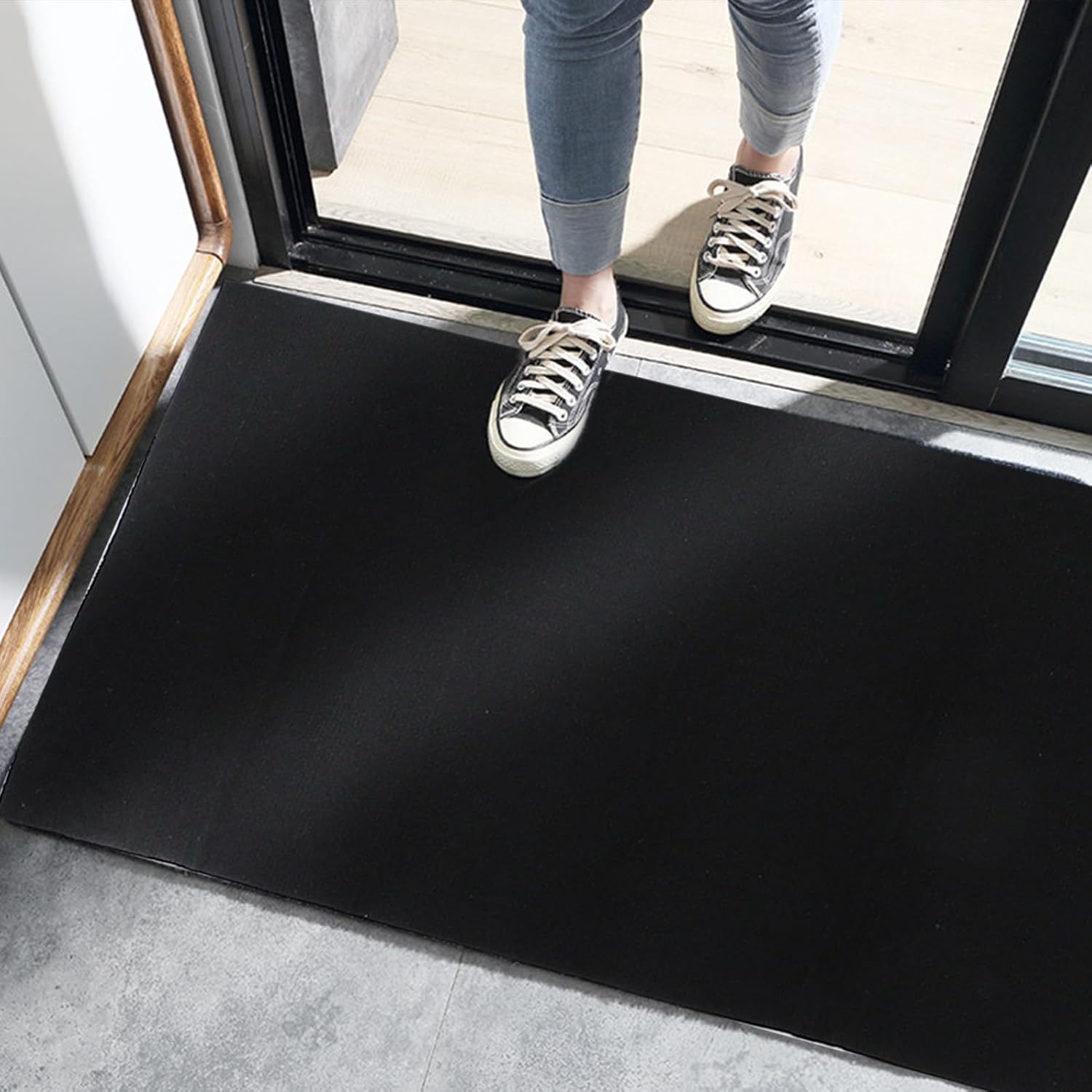 Self-Adhesive Anti-Slip Floor Mat 140x45cm PVC Waterproof Ground Pad Office Chair Protector Rug for Home and Gaming Chair Use