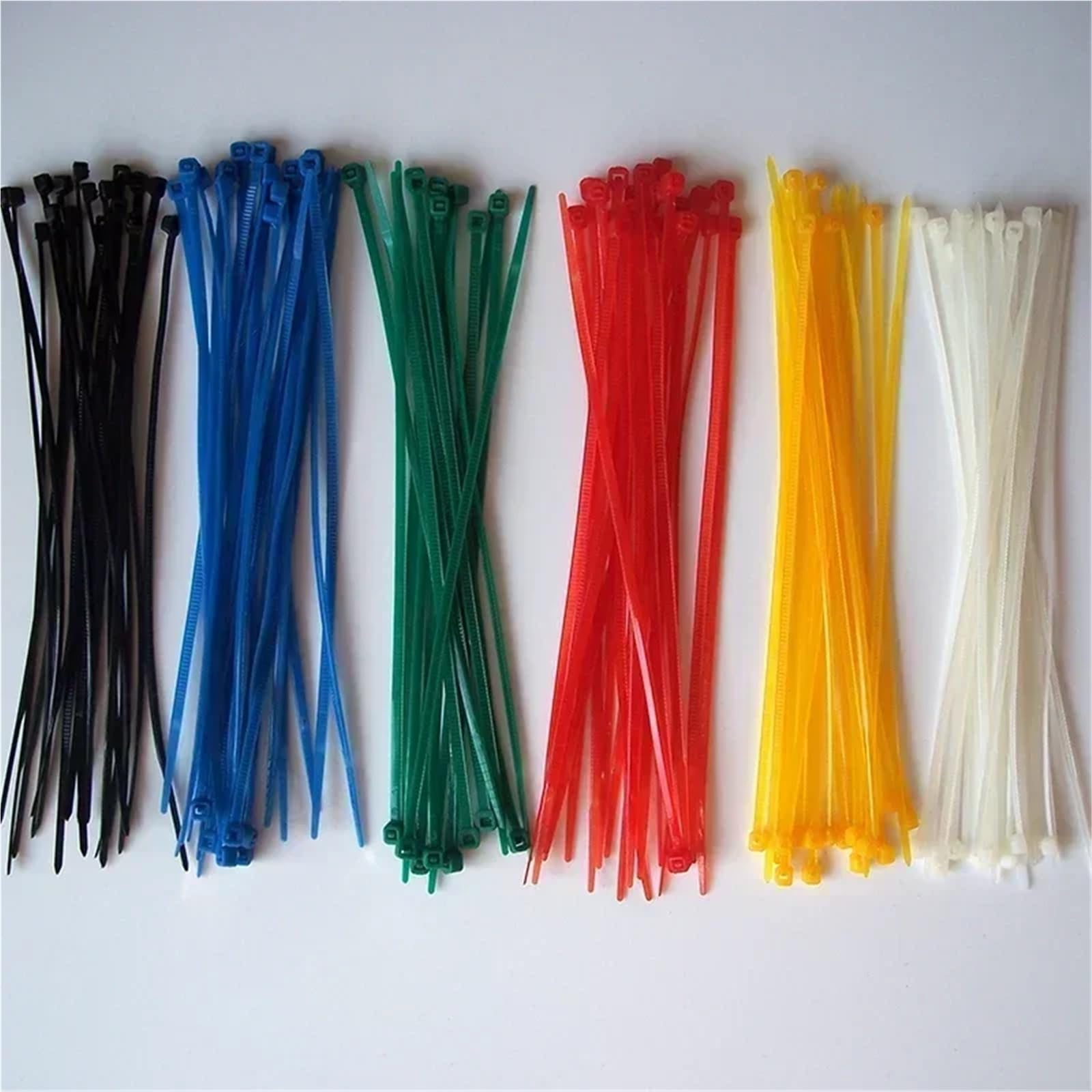 Bridas de nylon con clip, Bridas for cables de nailon autoblocantes, multicolor, varios tamaños, 1000 unidades(Blue,4x200mm x 1000pcs)