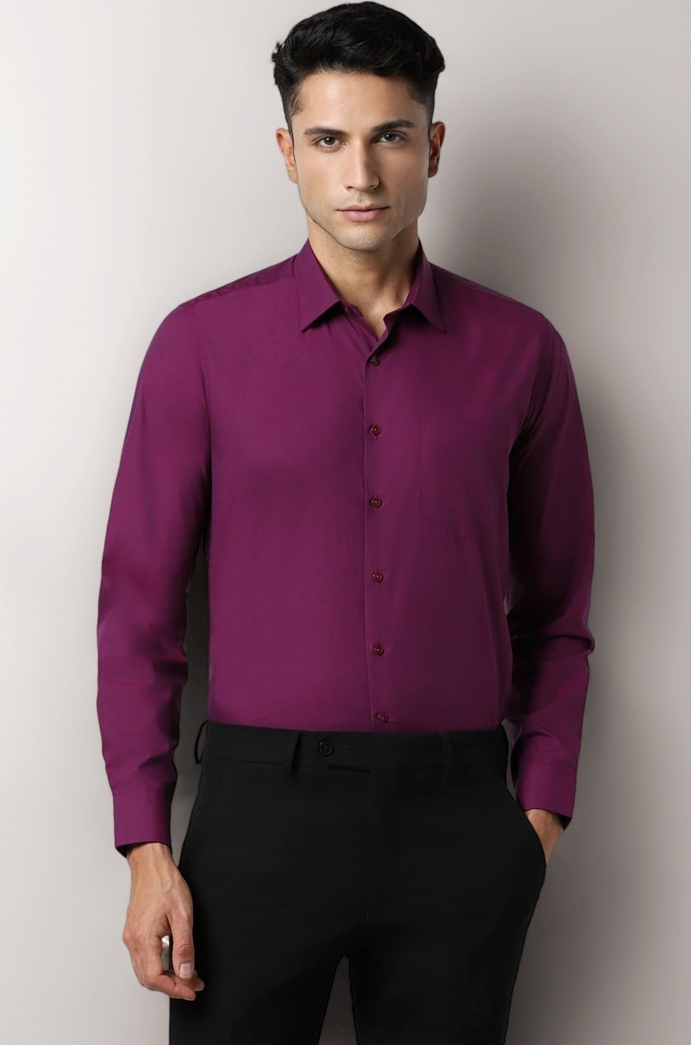 Solid Formal Shirt for Men| Premium Cotton| Full Sleeves| Slim Fit |Breathable Fabric