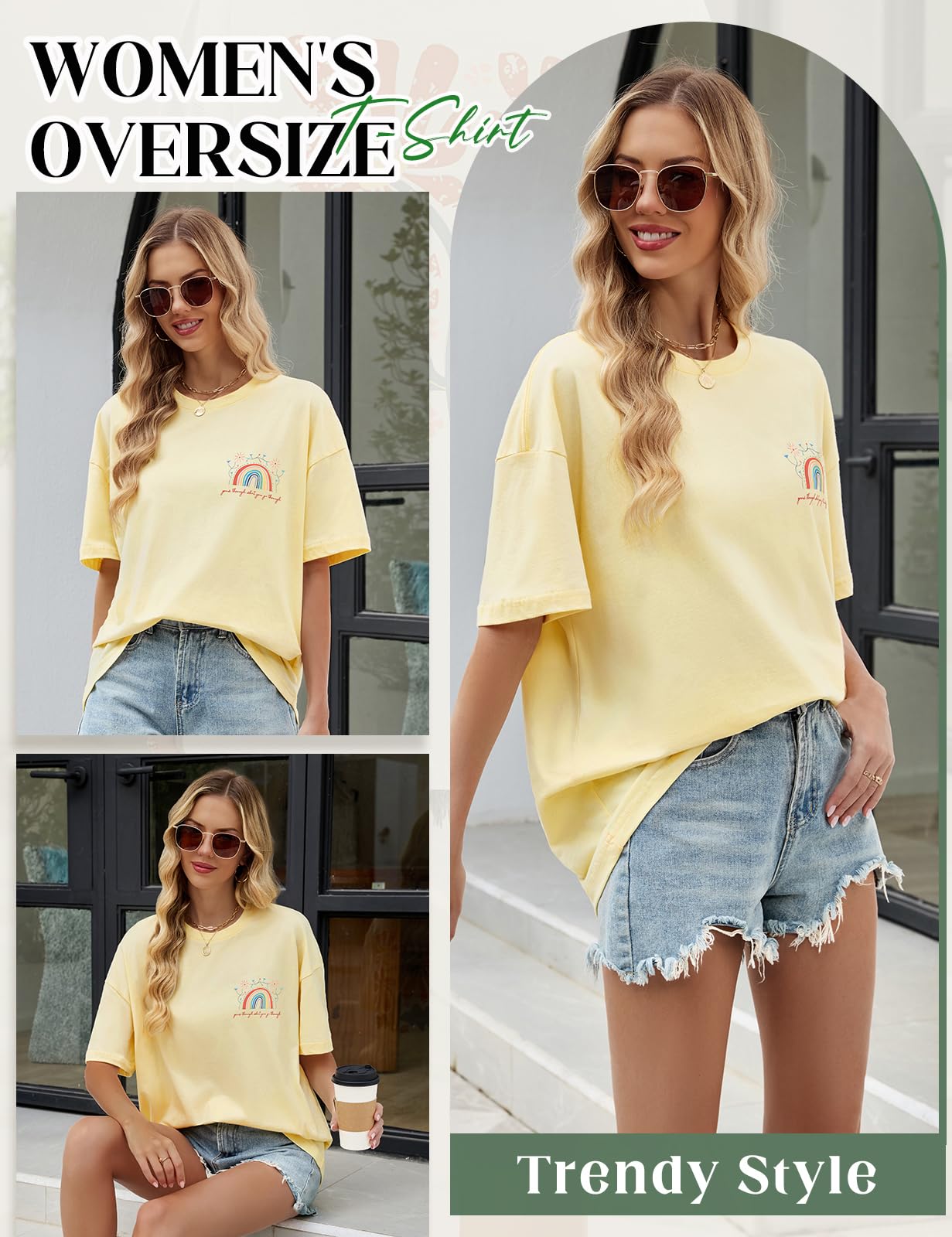 Koszulka damska oversize Bardzo szeroka koszulka z okrągłym dekoltem bawełniana koszulka z krótkim rękawem szykowna koszulka z nadrukiem top damski plus size top damski lato