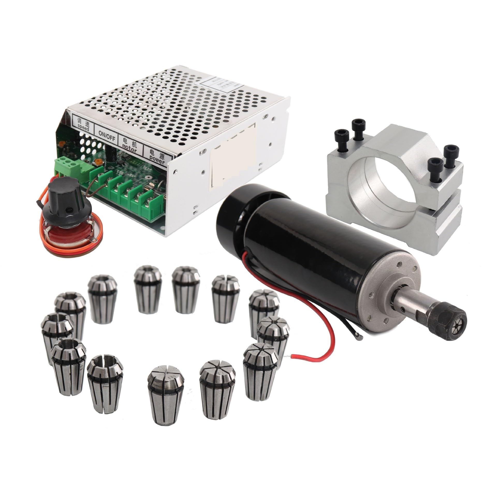 Spindle Motor, Spindle Motor 0.5kW Air Cooled ER11 Chuck CNC 500W DC