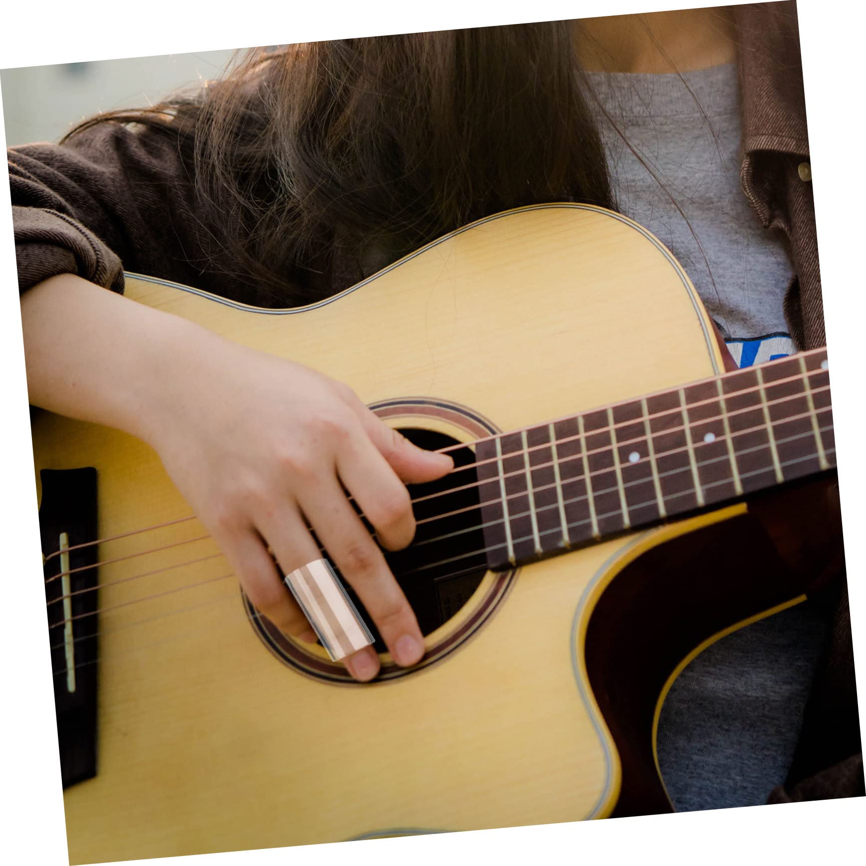 FAVOMOTO 3sets Guitar Fingertip Covers Protectors Glass Material Flexible Stringed Instruments Safe Beginner Guitarist Essential 3pcs*3