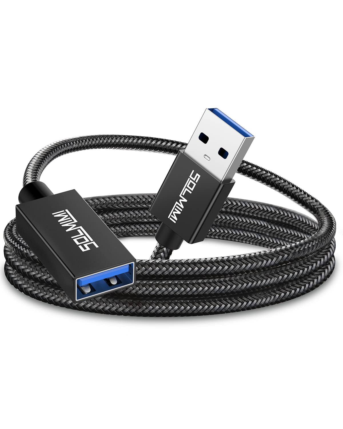Cavo Prolunga USB 2.0 OvagYeng - 1 Metro, 2 Pezzi, Maschio-Femmina, Per Chiavetta, Tastiera, Stampante, Fotocamera, Con Connettori Dorati