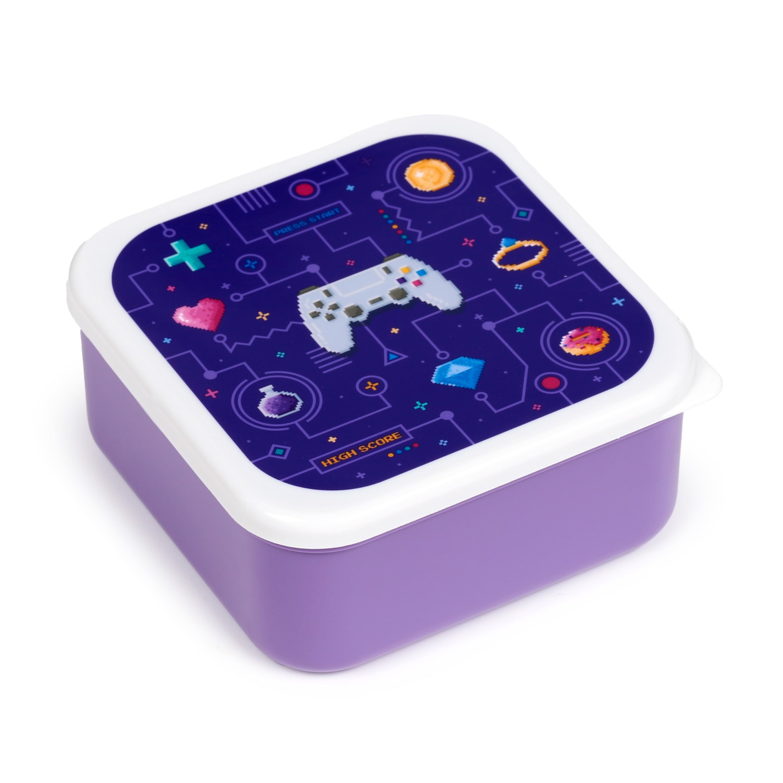 Set 3 Contenitori Per Alimenti Impilabili Game Over - M/L/XL - Schiscette Per Pranzo In Ufficio E Scuola - 6