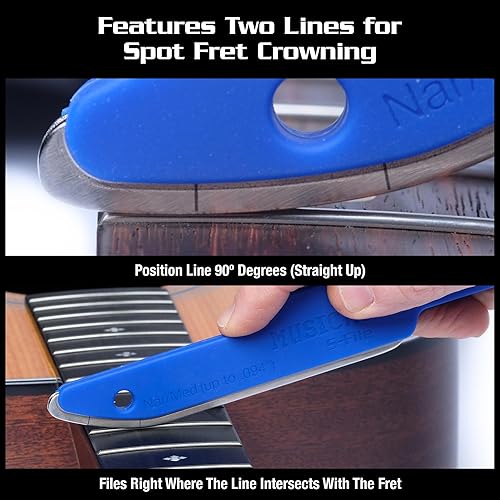 Miniatura 6 de MusicNomad MN850 Diamond Coated, Safe Zone Guitarra Fret Crowning File (S-File)