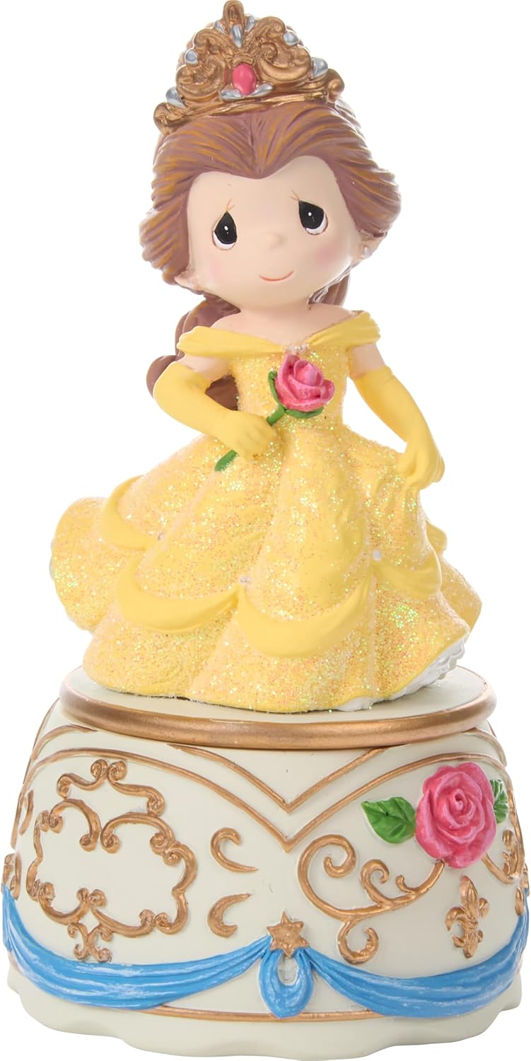 Precious Moments 252409 Disney Beauty And The Beast True Beauty Is Found Within Belle Character Resin Trinket Box