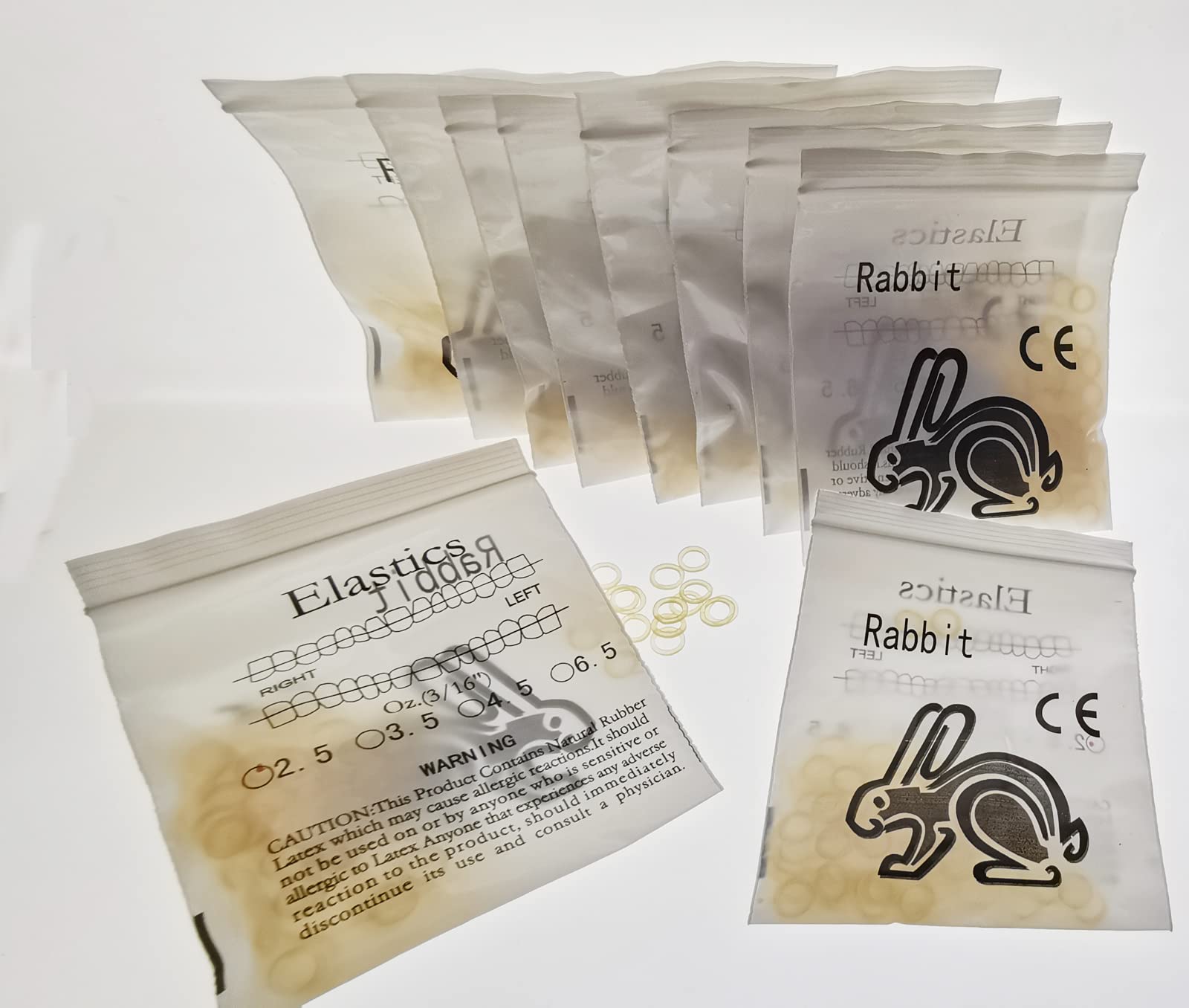 1000 Pcs Amber 3/16 Elastic Rubber Bands 2.5oz Light Force Braces Dental Orthodontic Latex Bands Dentist Great for Dreadlocks, Braids, Top Knots Free Placers