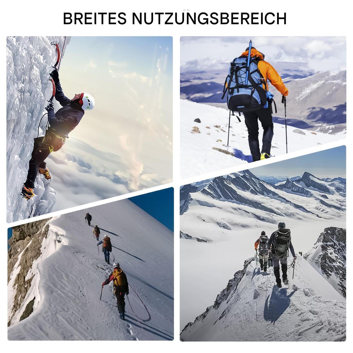 Empuñaduras de nieve - Acero inoxidable Antideslizante Universal, Pinchos para Zapatos | Para Hombres Y Mujeres Caminando Invierno Al Aire Libre Escalada Pesca Deportes Jardín Parque Patio Trasero