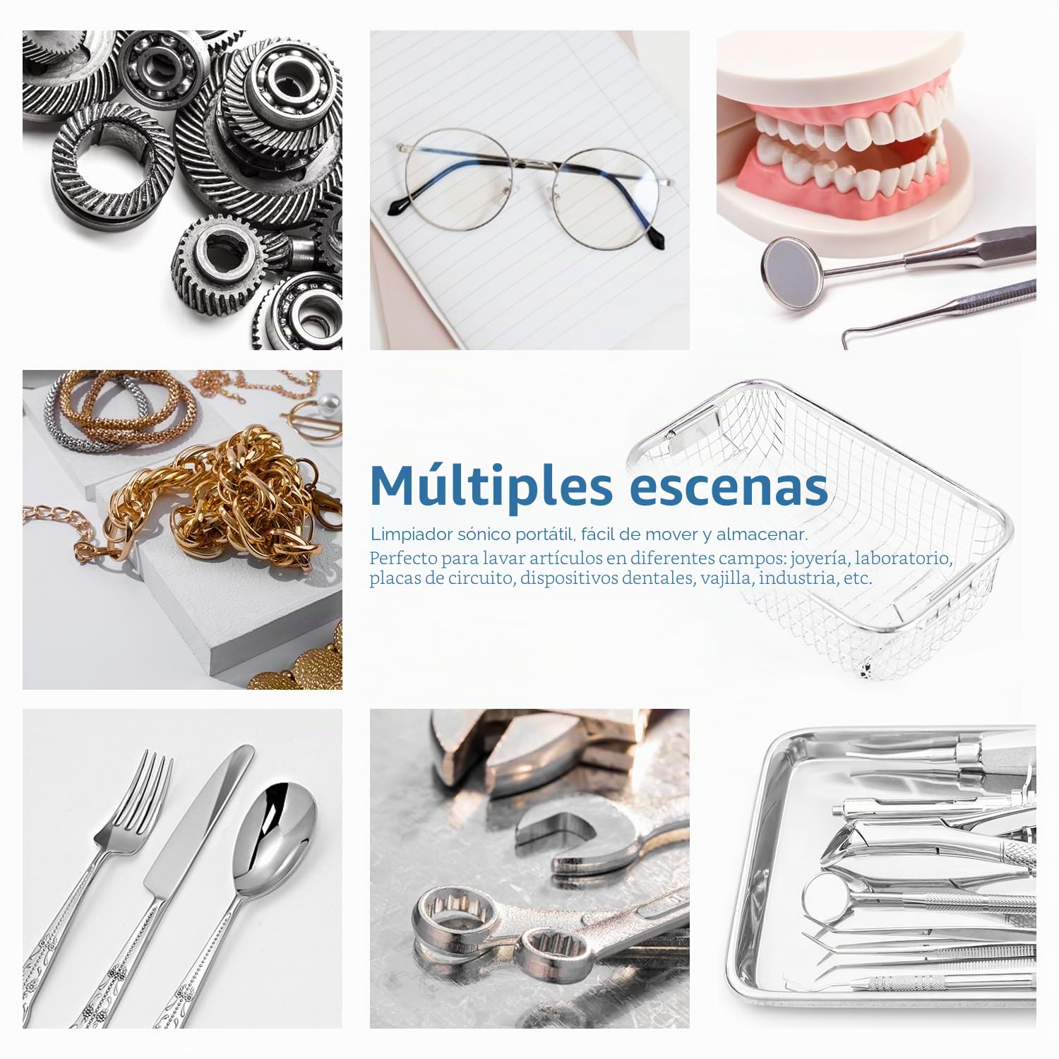 KECOOLKE Limpiador ultrasónico de Joyas, Limpiador ultrasónico de 600 ml con Temporizador Digital, Adecuado para Gafas, Anillos, Monedas, Cubiertos, Regalos Solución de Limpieza ultrasónica
