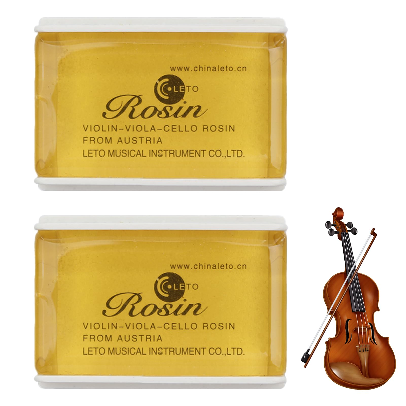 Colofonia Per Violino E Strumenti Ad Arco - 2 Pezzi Con Forte Adesione E Poca Polvere - Foto 2