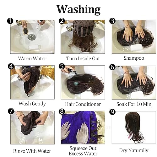 Miniatura 8 de Diminoze Hermosa peluca corta marrón para hombres, tupé natural y esponjoso para hombres, sistemas de reemplazo de cabello sintético con gorra de