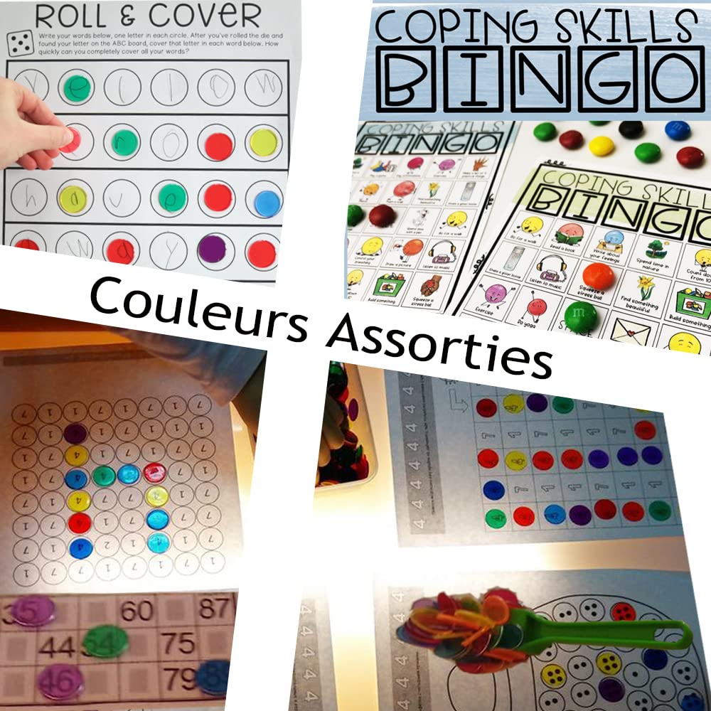 Jetons De Bingo Verts 19 Mm - Lot De 100 Pièces - Pour Jeux, Comptage, Maths, Poker