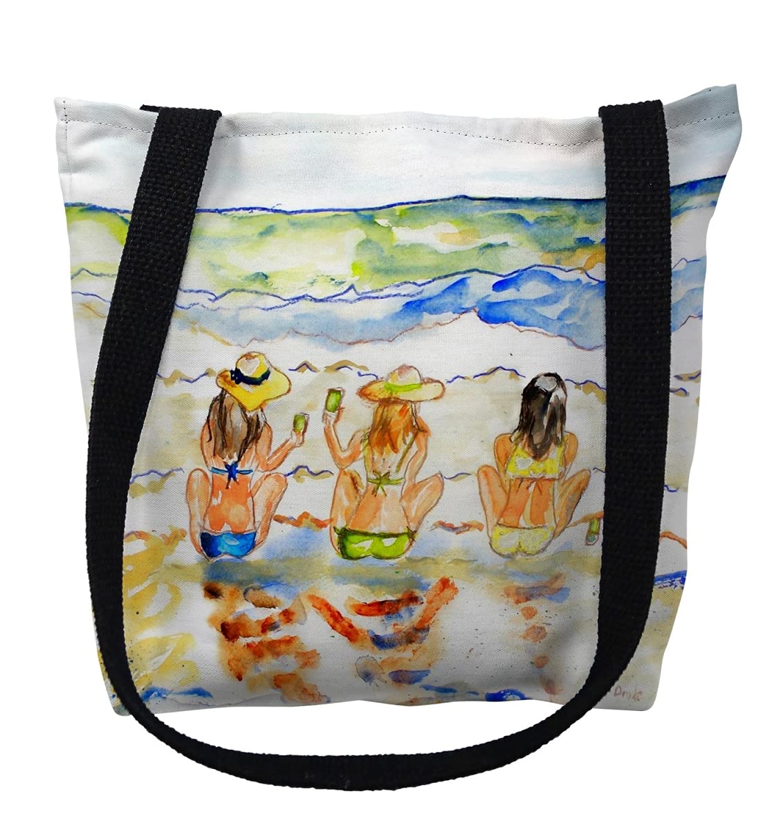 13 x 13 in. Bottoms Up Small Tote Bag Black by Betsy Drake – Small, Black, Model TY608S