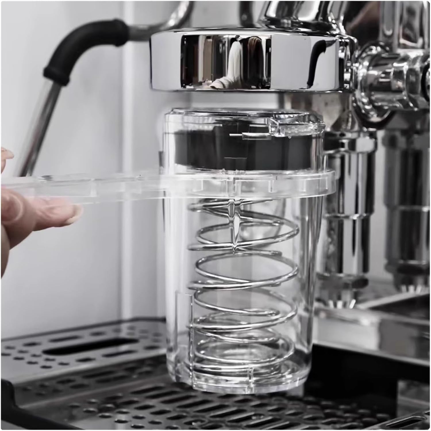 Strumento per la pulizia della macchina da caffè espresso, dispositivo di controlavaggio della macchina da caffè con valvola limitatrice di pressione per teste standard da 58 mm, garantisce una facile