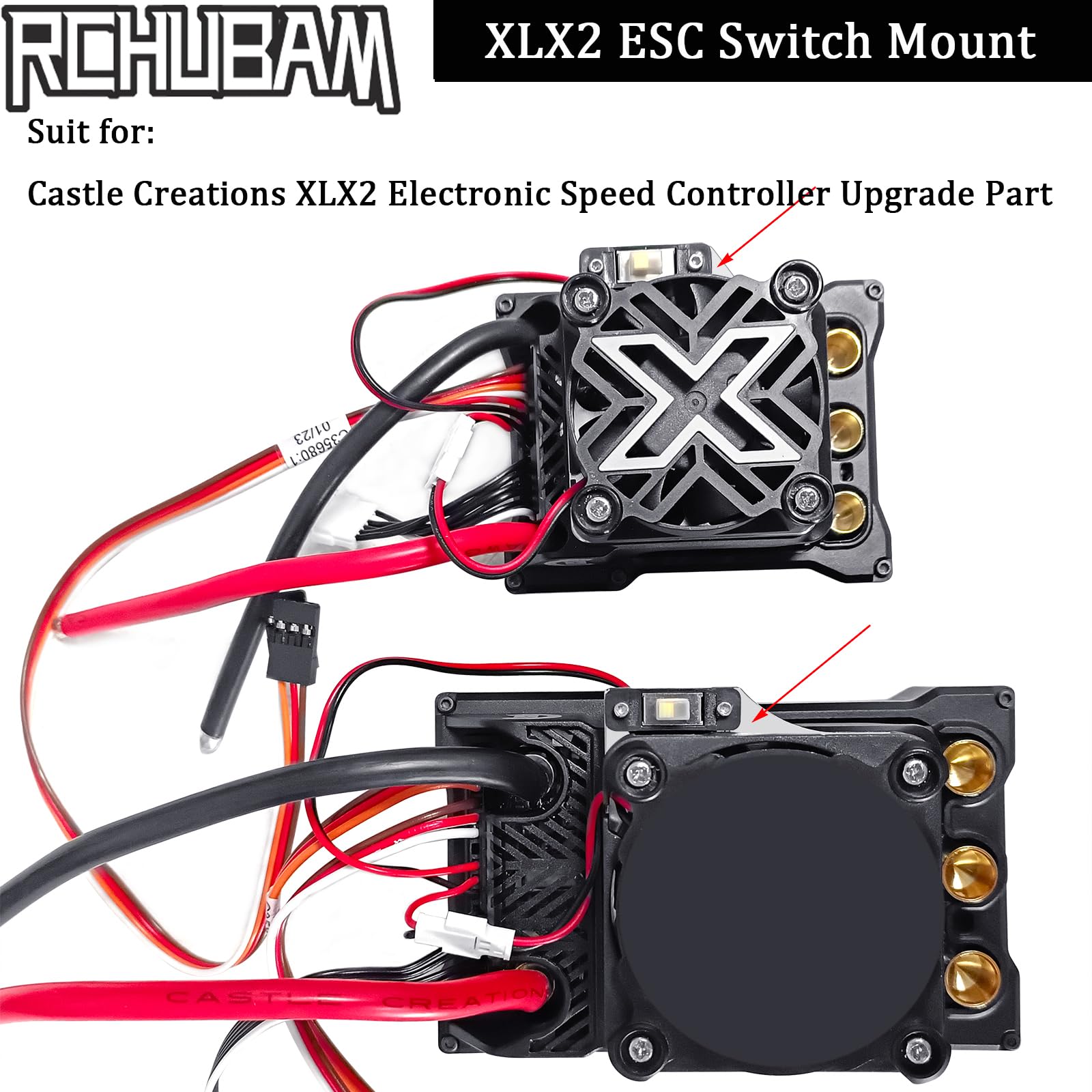 Amazon.com: RCHUBAM XLX2 ESC Switch Mount XLX 2 ESC Aluminum