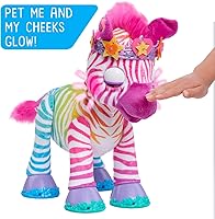 Vista 4 de FurReal Zenya Mi Zebra Arcoíris Interactiva de Peluche con Accesorios, 22 piezas, Juego de Simulación, Juguetes para Niños a Partir de 4 Años