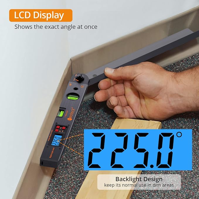 Buscador de ángulos digital Neoteck 16 pulgadas con brújula miniatura 5