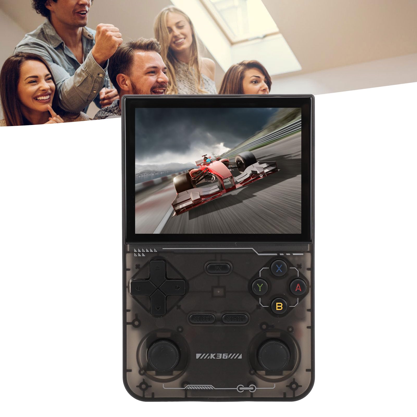 Yctze Joystick Reproductor de Juegos Portátil Pantalla de 3,5 Pulgadas Tarjeta de Memoria 64G para CPS1 CPS2 CPS3FBA Consola de Juegos Portátil Retro con Pantalla 640x480 Batería de