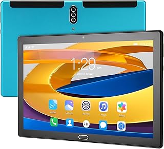 HEITIGN 10.1 Inch Tablet, Dual Speakers Octa Core Processor Multifunctional 10.1 Inch Tablet PC 6GB RAM 128GB ROM for Learning for Work (Blue)