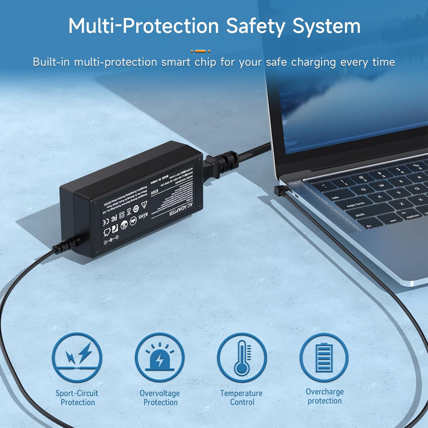 65W Laptop Adapter Power Charger for Toshiba Satellite C55 C655 C850 C50 L755 C855 L655 L745 P50 C855D C55D S55;Portege Z30 Z930 Z830;Satellite Radius 11 14 15 PA3917U-1ACA Power Supply Cord image 3 of 6 B077P42VXW