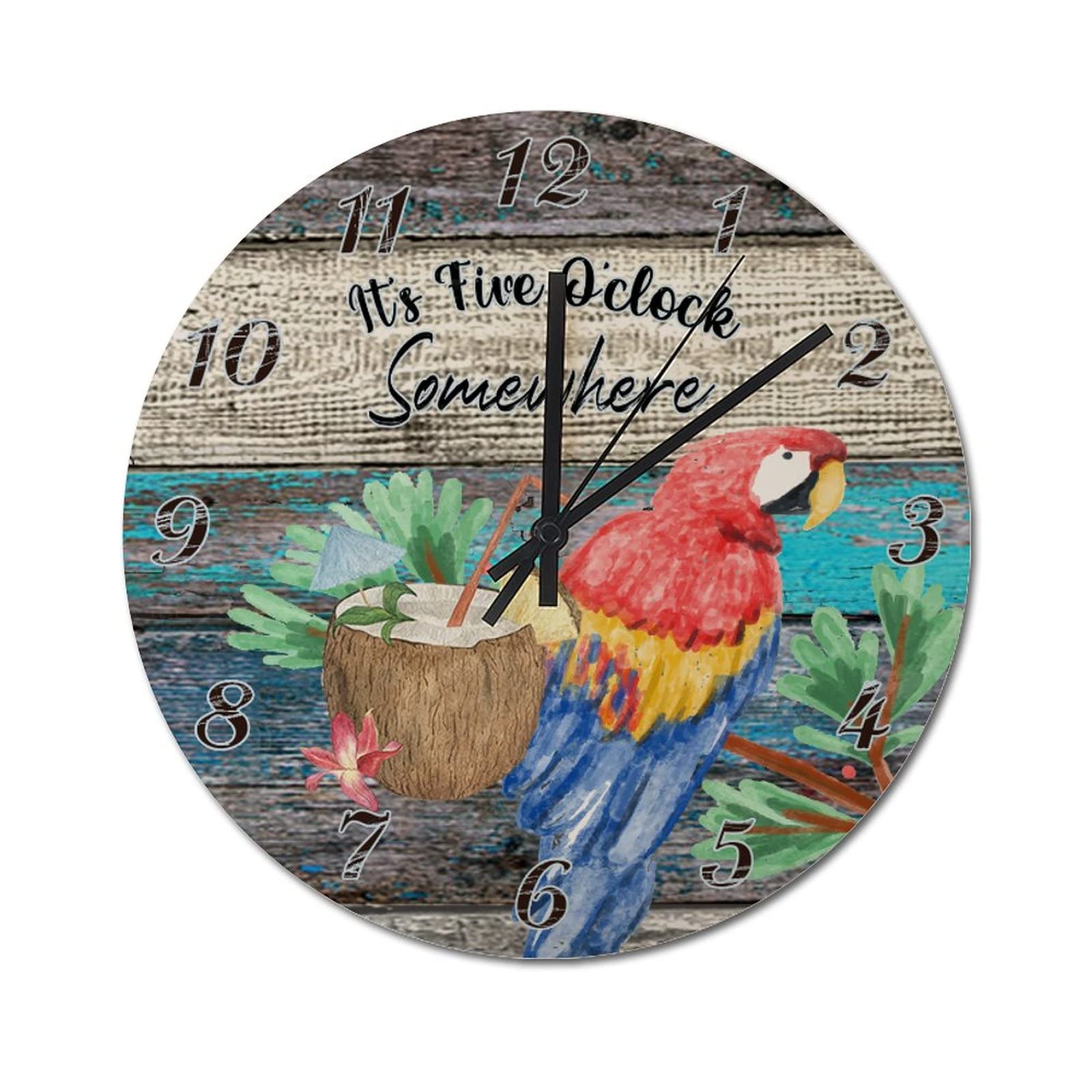 Horloge murale rétro : dites adieu aux murs vides grâce au style déco de plage 38 cm