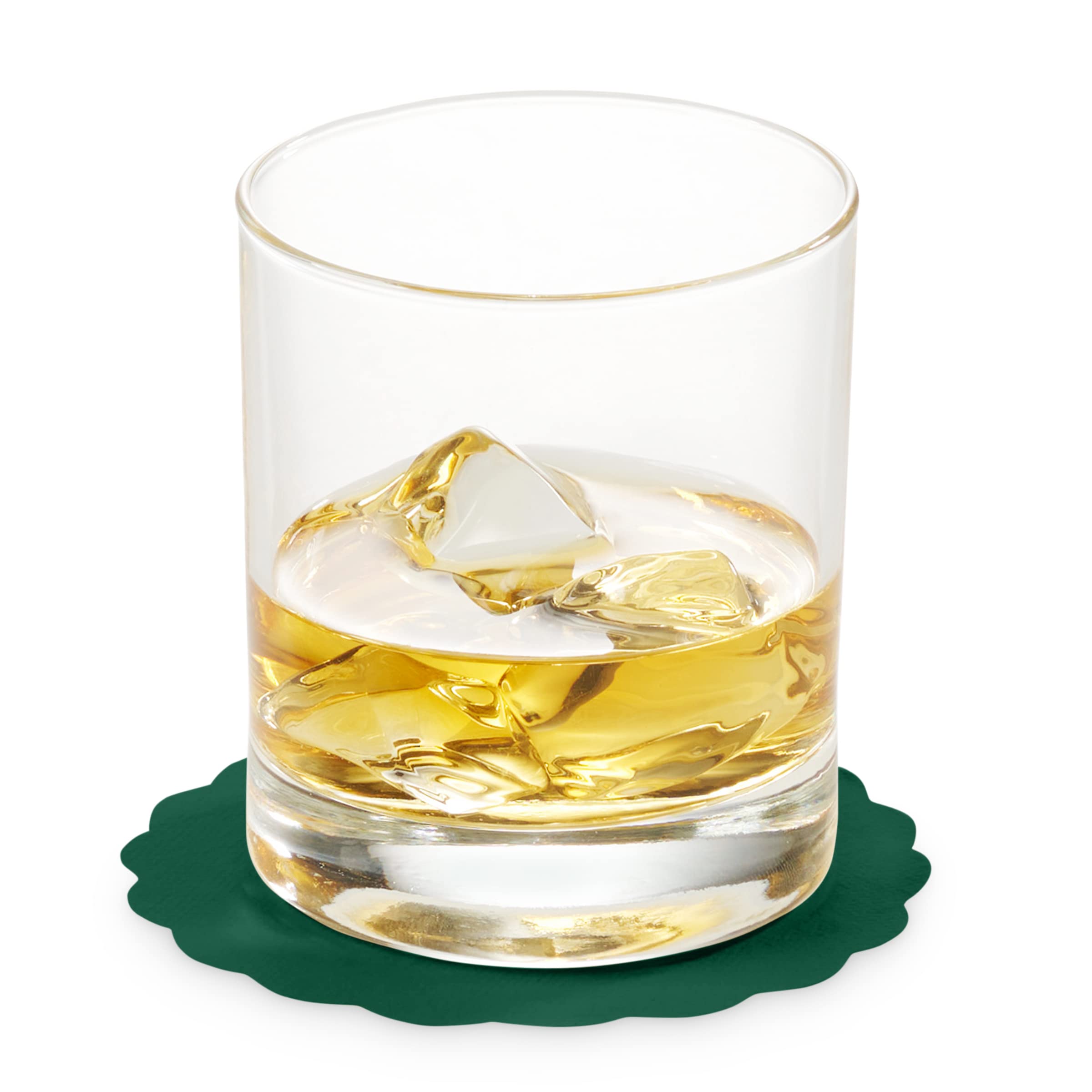 Posavasos desechables verdes con tacto de lino para bebidas, posavasos redondos de papel de 3.5 pulgadas para bar, cóctel, bebidas, vino o evento, paquete de 500 unidades a granel