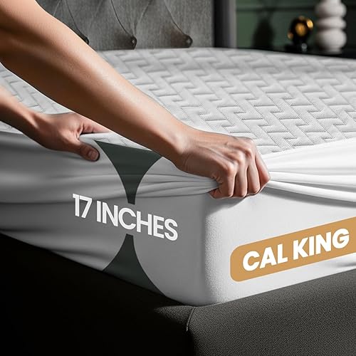 Miniatura 2 de Utopia Bedding - Protector de colchón impermeable tamaño California King, funda de colchón premium de tela 3D Air suave, se ajusta hasta 17 pulgadas