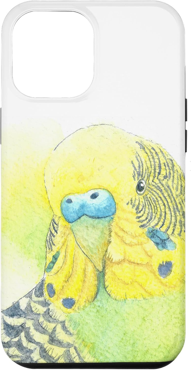 iPhone 13 Watercolour of a Wavy Parakeet - Portrait of Yellow Parrot Case